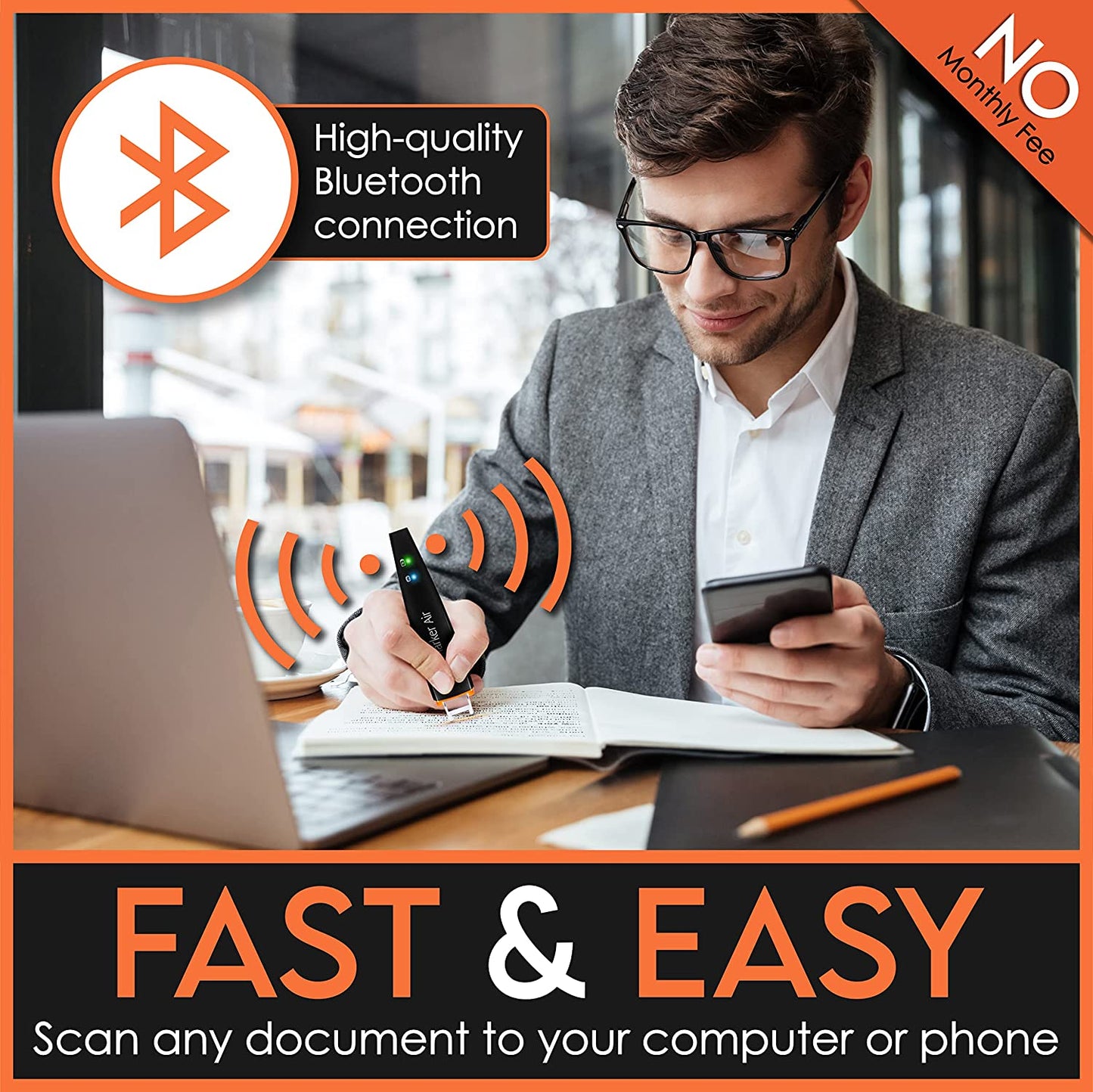 Air Reading Pen & Scanning Translator | Multilingual Support for Dyslexia, Educators, and Professionals - Compatible with Mac, Windows, iOS & Android
