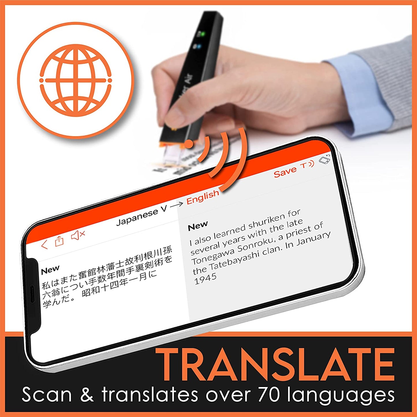 Air Reading Pen & Scanning Translator | Multilingual Support for Dyslexia, Educators, and Professionals - Compatible with Mac, Windows, iOS & Android