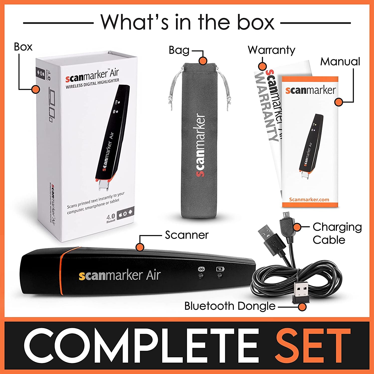 Air Reading Pen & Scanning Translator | Multilingual Support for Dyslexia, Educators, and Professionals - Compatible with Mac, Windows, iOS & Android