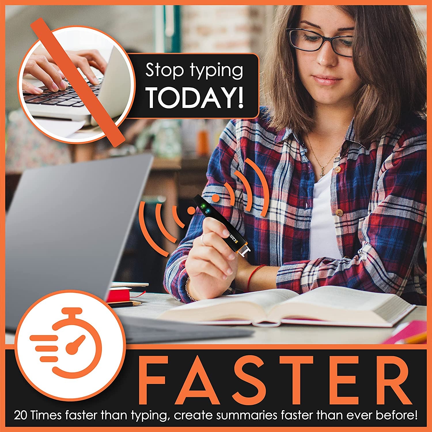 Air Reading Pen & Scanning Translator | Multilingual Support for Dyslexia, Educators, and Professionals - Compatible with Mac, Windows, iOS & Android
