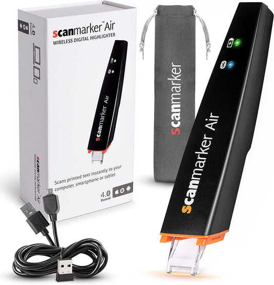 Air Reading Pen & Scanning Translator | Multilingual Support for Dyslexia, Educators, and Professionals - Compatible with Mac, Windows, iOS & Android